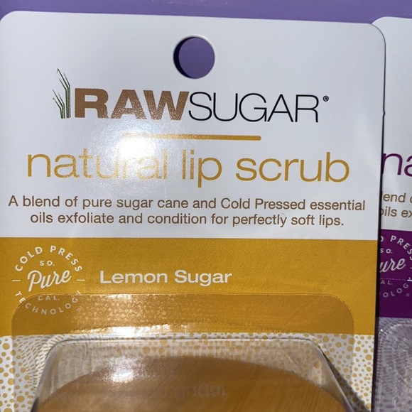 NEW RAW SUGAR NATURAL LIP SCRUB TRIO .5 oz each - Picture 5 of 6